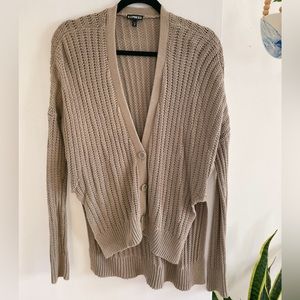 Express tan knit cardigan